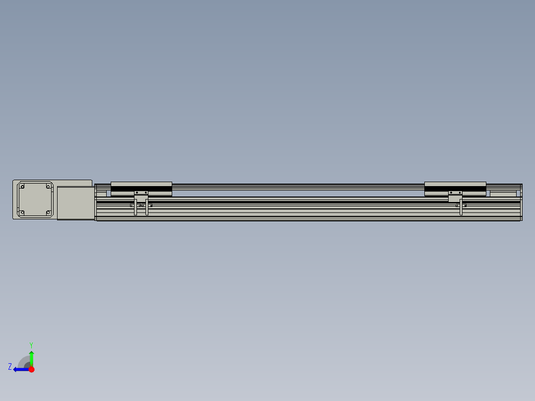 直线模组LHB17-L40-S750-BL设计图纸右视图