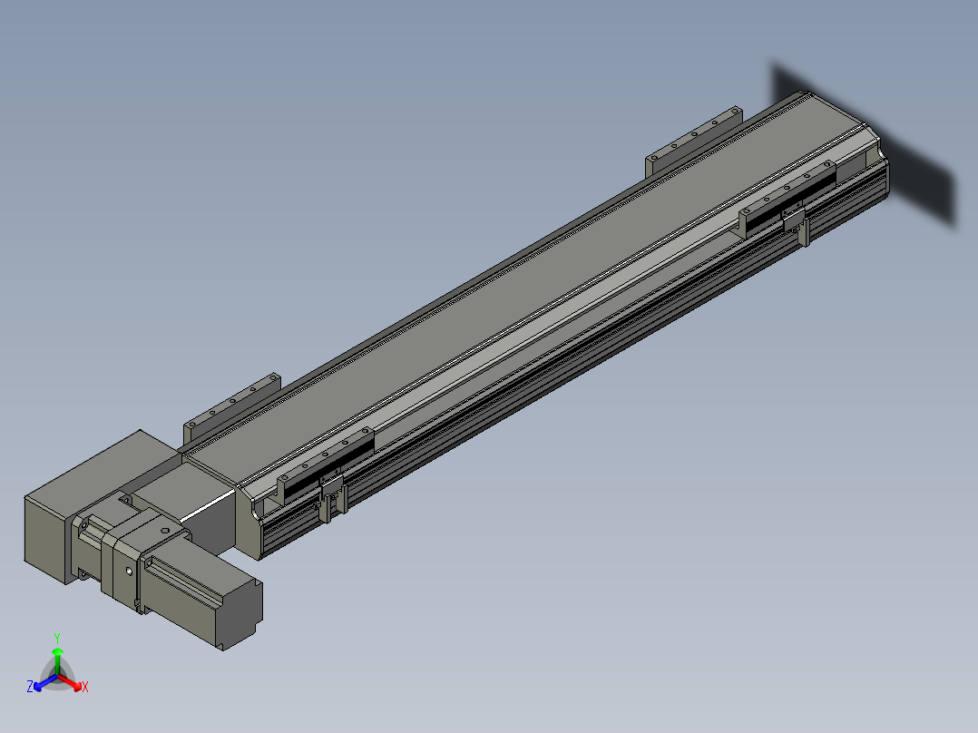 直线模组LHB17-L40-S750-BL设计图纸正等轴测图