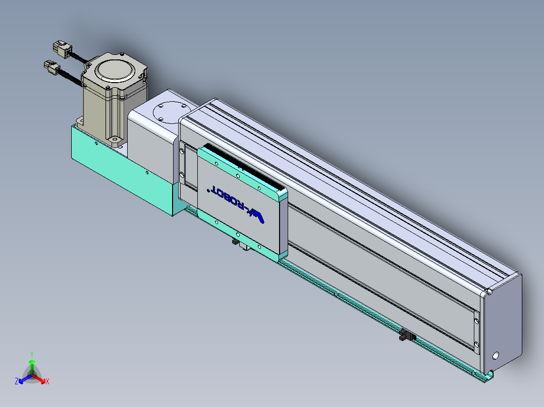 威洛博VBC同步带传动一无尘环境VBC14-L45-S300-BL-ZP75-C3正等轴测图