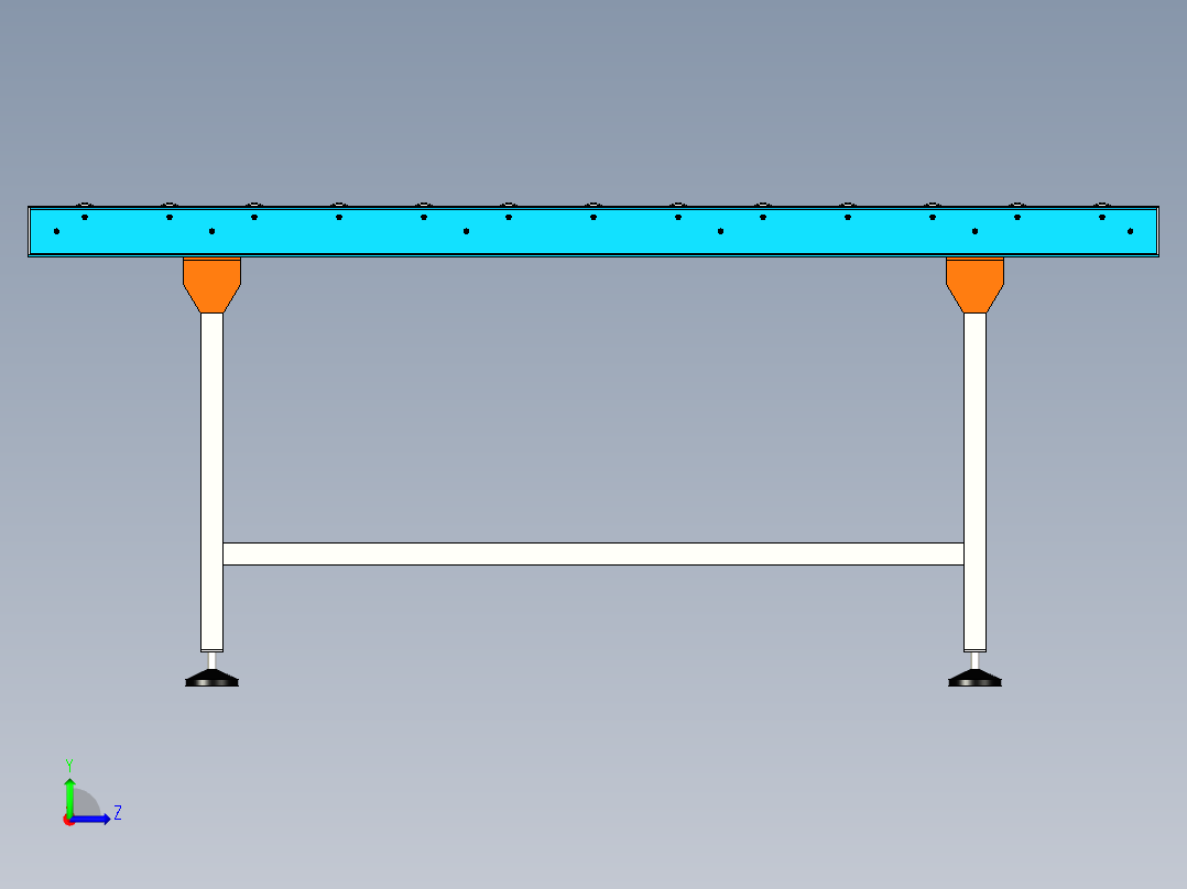 滚筒输送机 (30)左视图