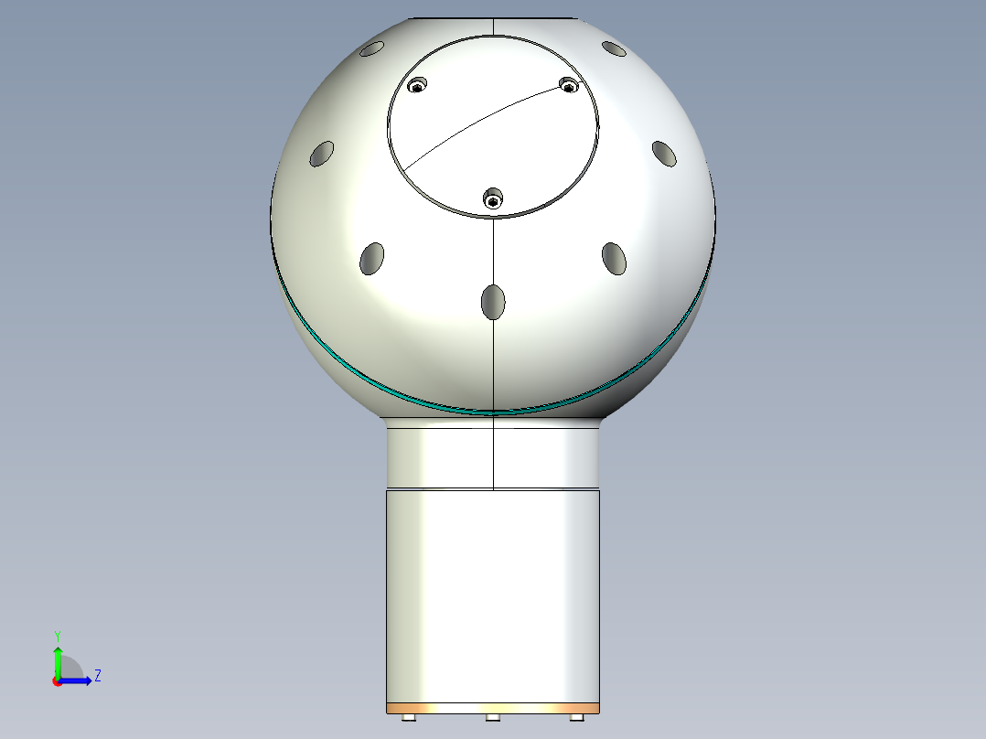 3dof-robot-orientation-mechanism-1 STP IGS左视图