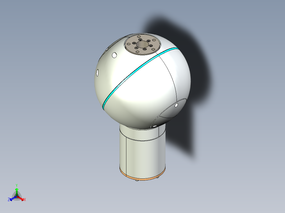 3dof-robot-orientation-mechanism-1 STP IGS正等轴测图