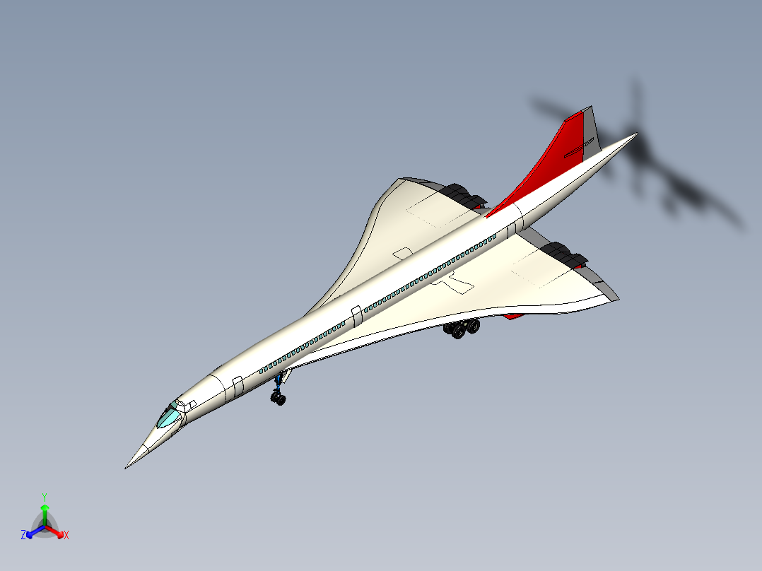 10--Concorde协和<span style='color: red'>飞机</span>模型3D图纸