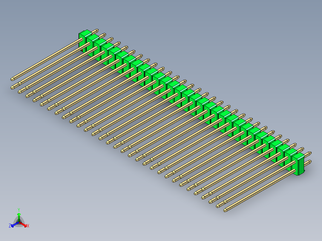 彩色公头100mil（2.54mm）系列-DS1021_green_2x30p_100mil_Type43_rev1.0
