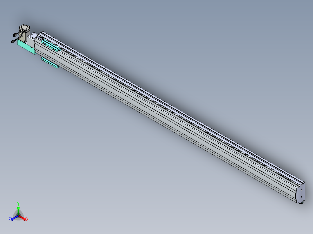威洛博VBF同步带传动一般环境VBF14-L45-S2000-BL-ZP40-C3正等轴测图