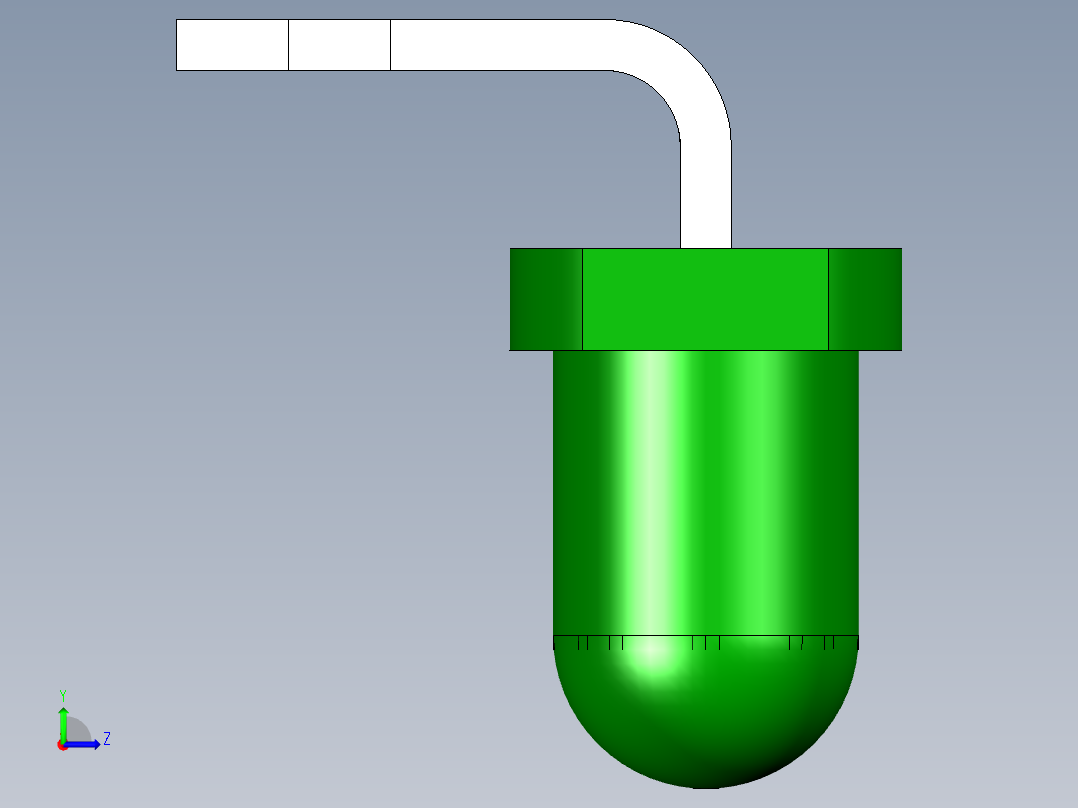 LED的3毫米通孔直角PCB。型号版本1和2的区别在于阳极和阴极的位置左视图