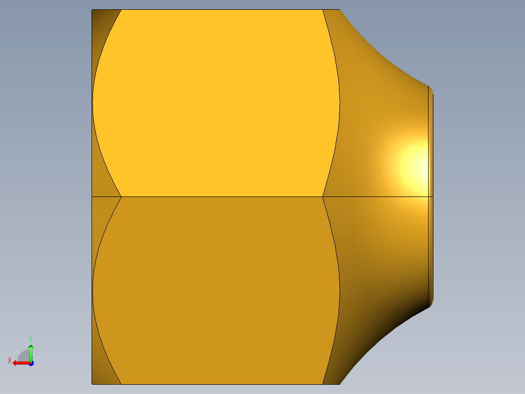 扩口式工业通用硬管接头Short Forged Reducing Nuts 14FS-6-4后视图