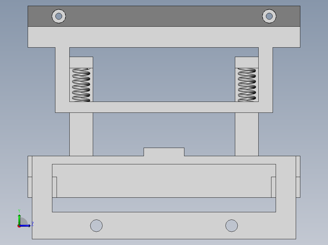 配电柜用安装调节支架左视图