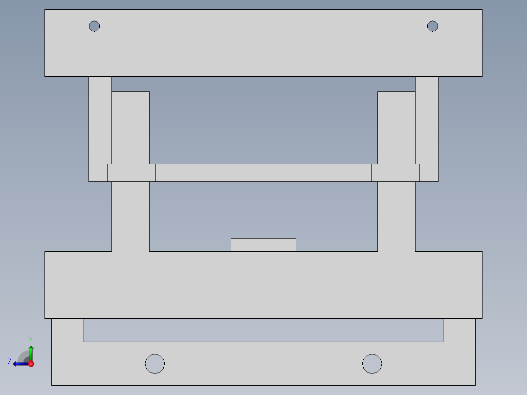 配电柜用安装调节支架右视图