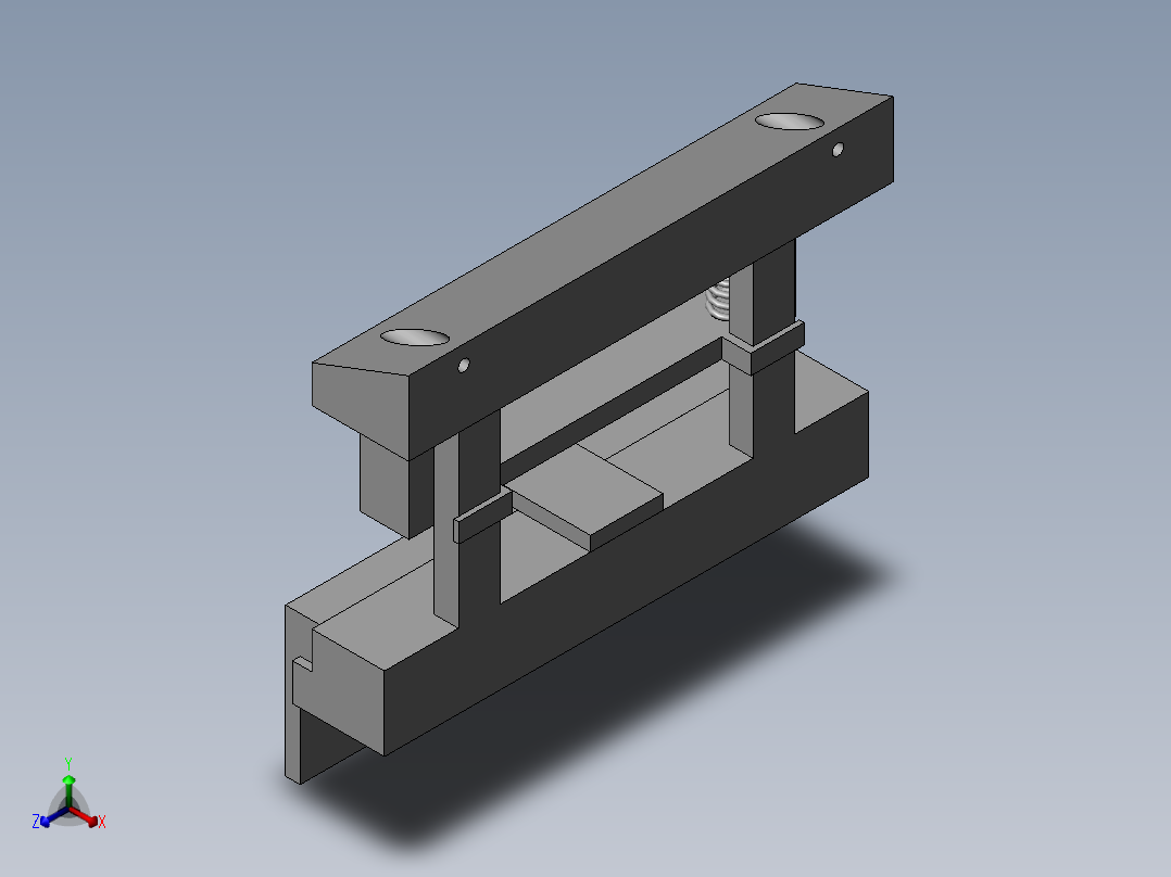 配电柜用安装调节支架正等轴测图