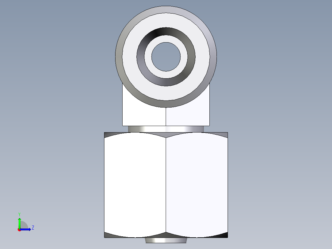 卡套式工业通用硬管接头EO_Swivel_nut_branch_tee_ET06SOMDCF (1)左视图