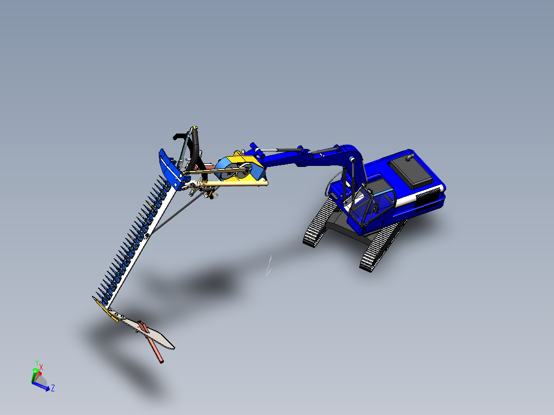 挖机修剪机模型