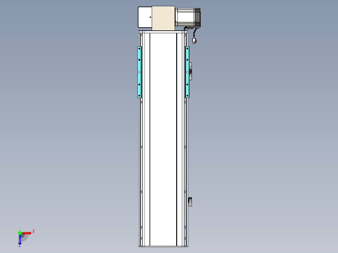 同步带滑台-半封闭B22H-L100-C-S550-LD-P75-D3-N5俯视图