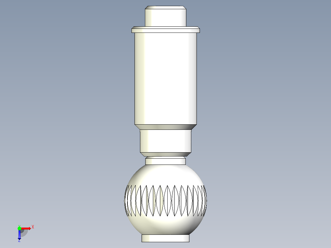分割定位柱(精密型A)2213-3D多系列多零件图纸模型俯视图