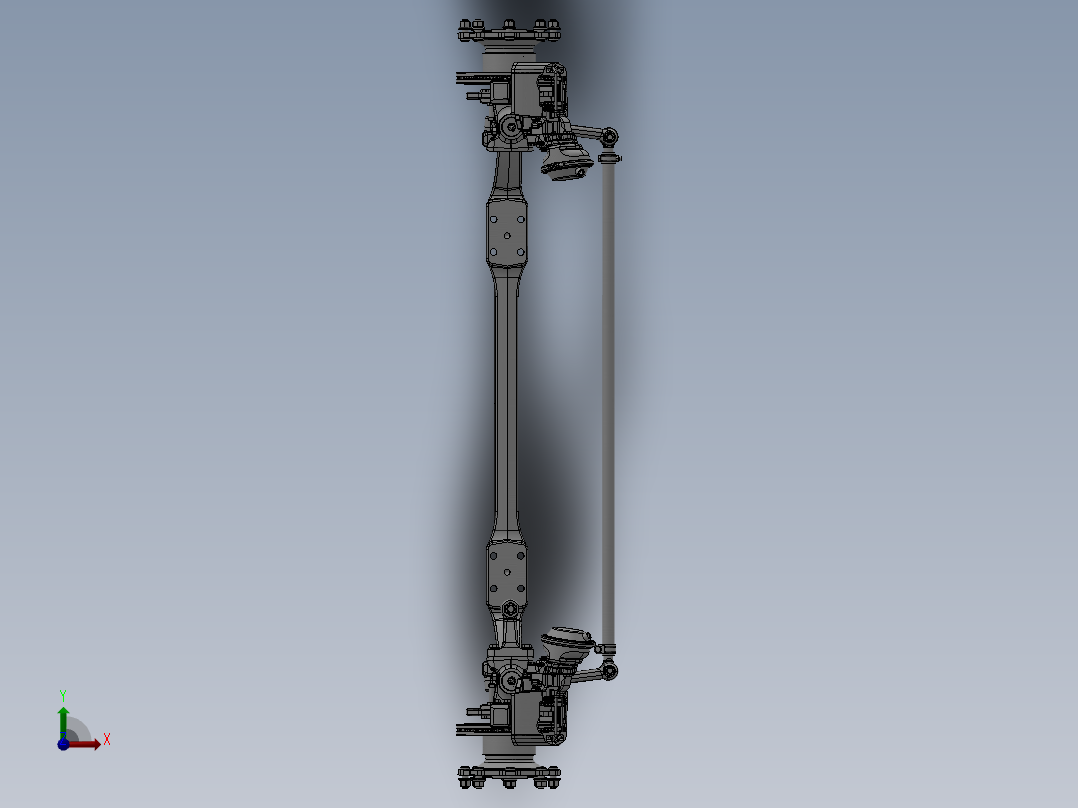 带盘式制动器的7.5吨转向桥结构设计 包含三维和CAD图纸前视图