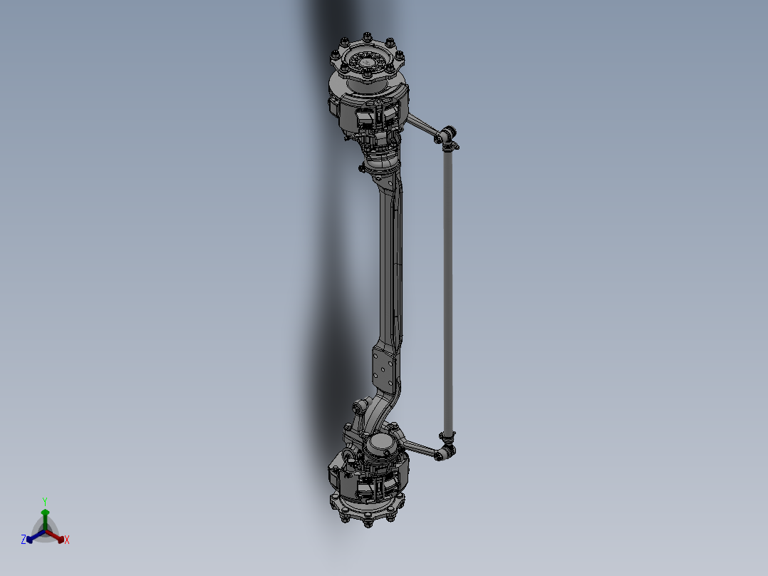 带盘式制动器的7.5吨转向桥结构设计 包含三维和CAD图纸正等轴测图