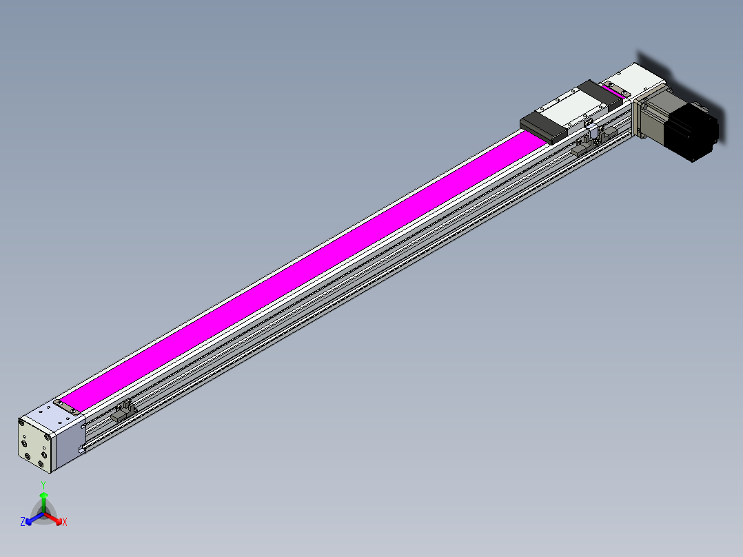 同步带滑台-欧规BC6-L120-S900-R-P40-D3正等轴测图