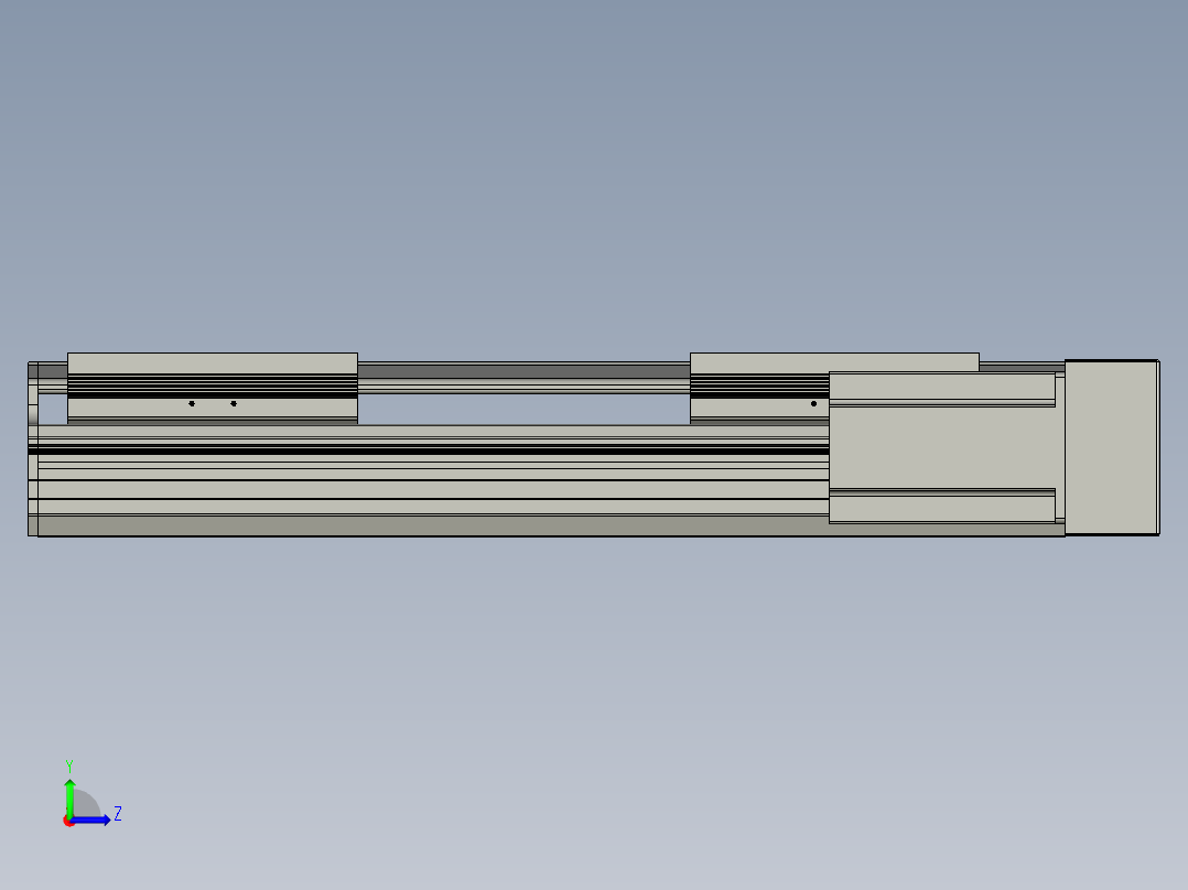 直线模组LHA170-S300-R设计图纸左视图