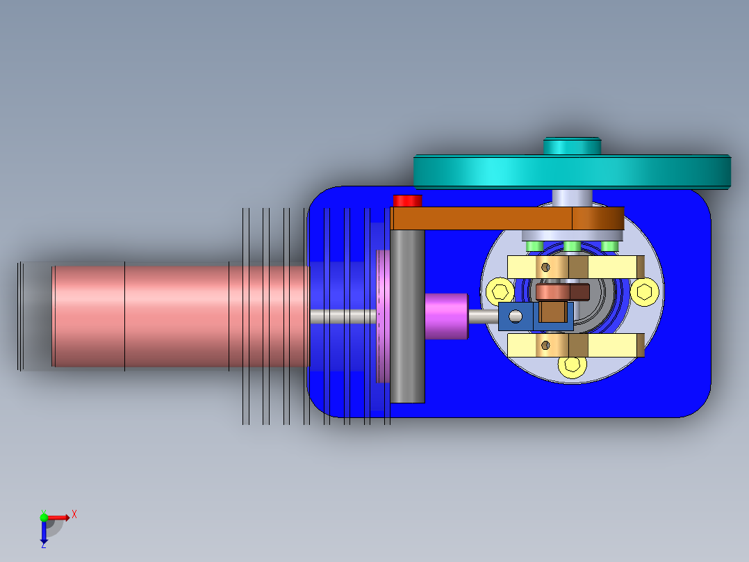 发动机 (3)俯视图