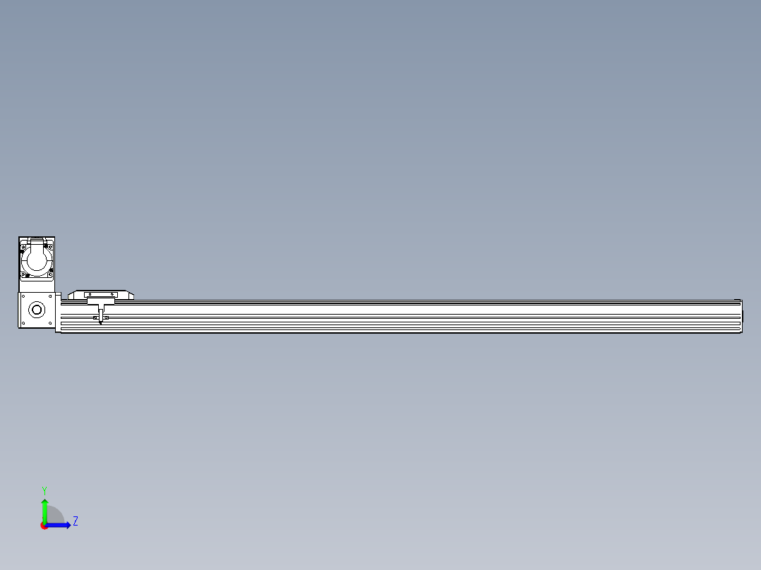 同步带全封闭直线模组TPA-HCB-85D-90-L1050-LU-Y-P20-N3左视图