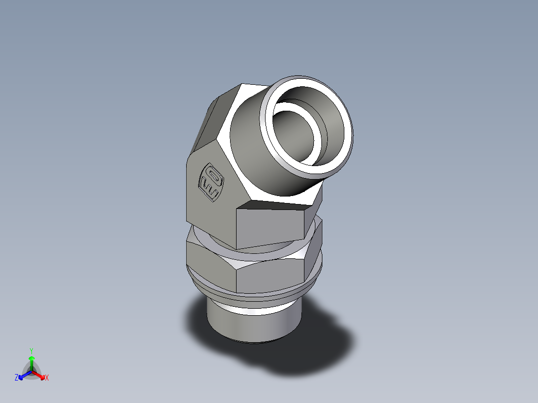 卡套式工业通用硬管接头EO_Adjustable_locknut_45_deg_elbow_VEE16SROMDCF