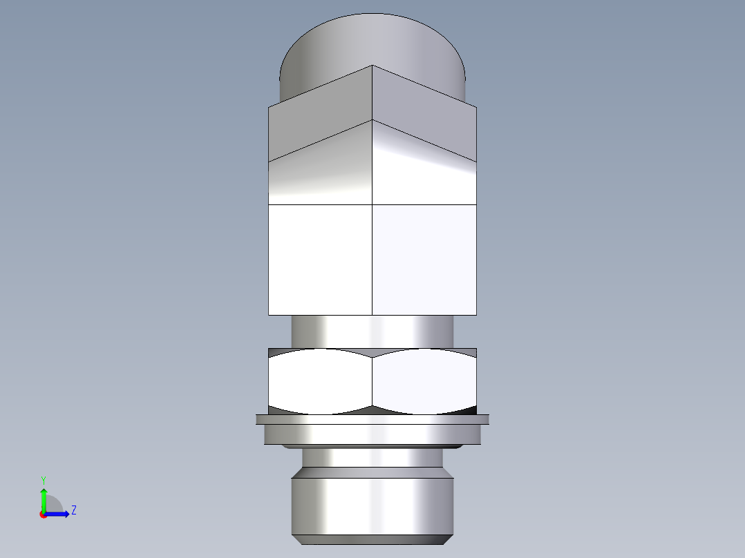 卡套式工业通用硬管接头EO_Adjustable_locknut_45_deg_elbow_VEE16SROMDCF左视图