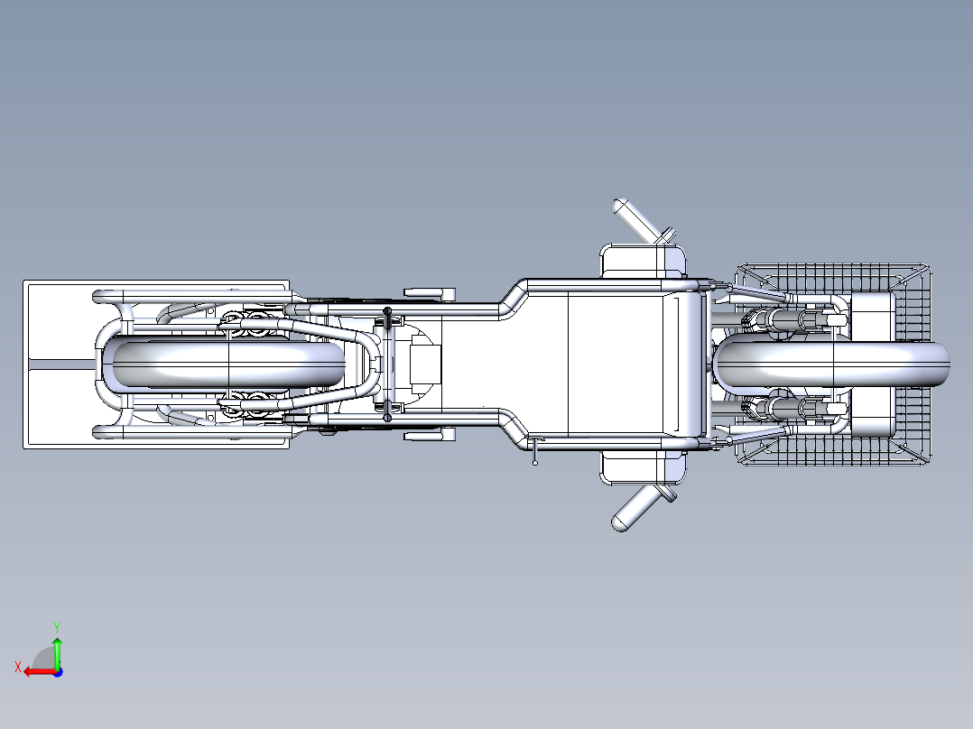 载重电动车后视图