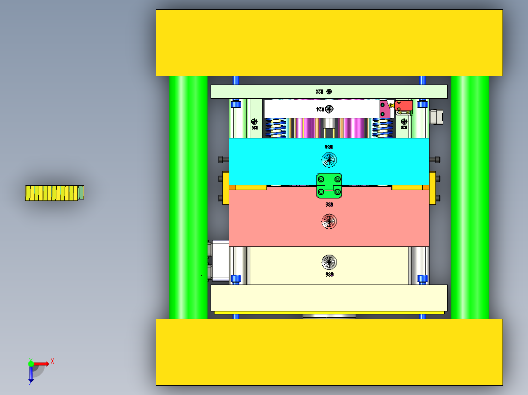 电池PC板模具俯视图