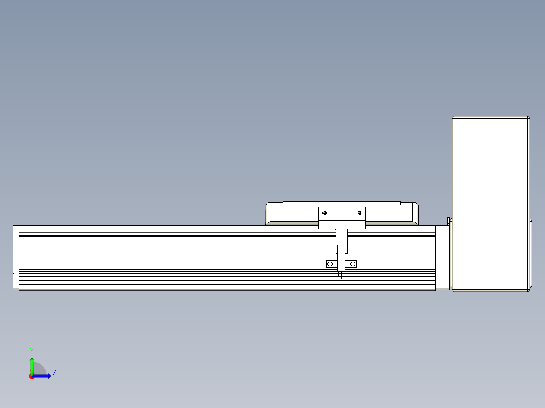同步带全封闭直线模组TPA-HCB-105D-90-L150-LU-C-P20-N3左视图
