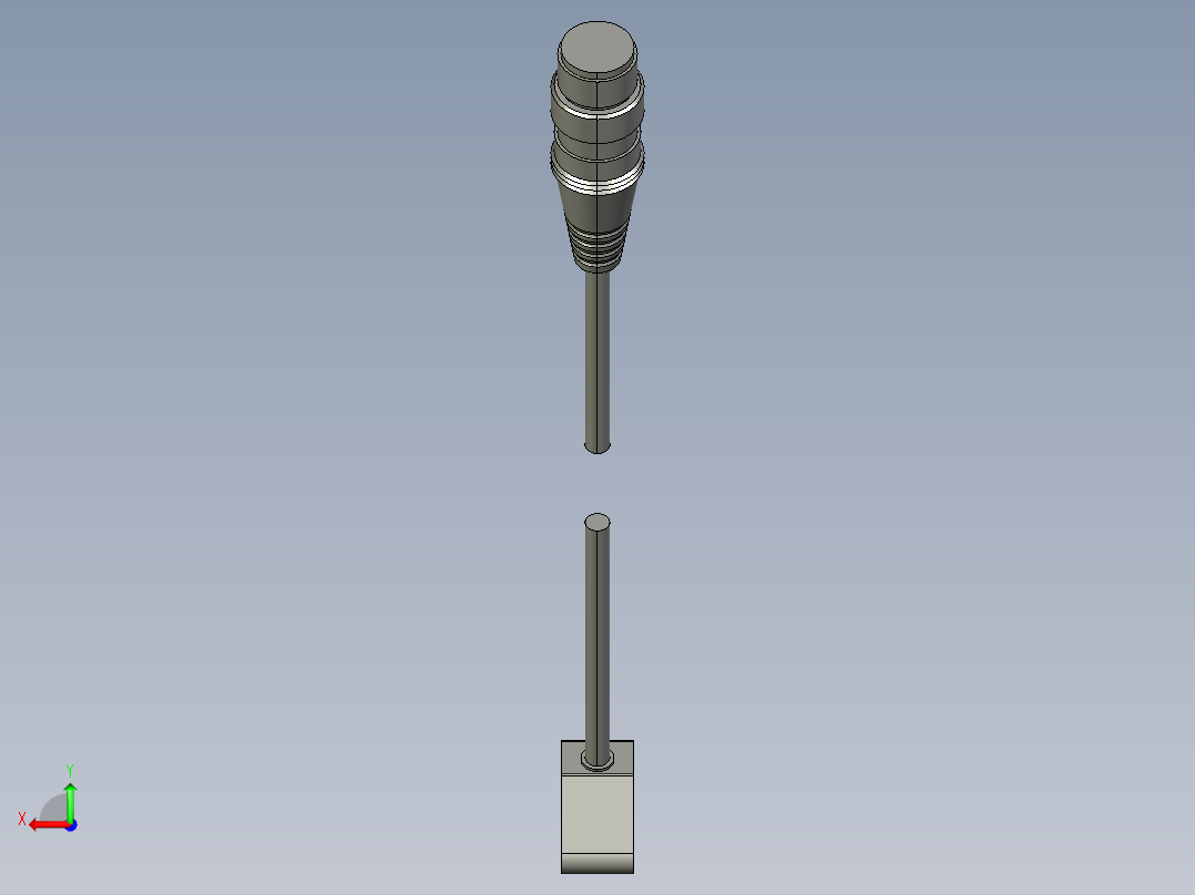 基恩士PZ-M13_33_kc图纸模型后视图