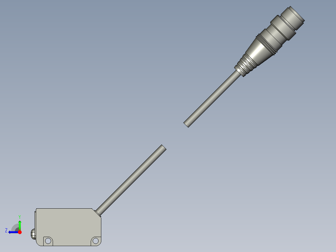 基恩士PZ-M13_33_kc图纸模型右视图
