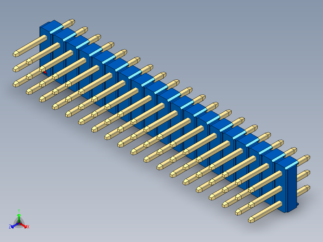 彩色公头100mil（2.54mm）系列-DS1021_blue_3x19p_100mil_Type1_rev1.0