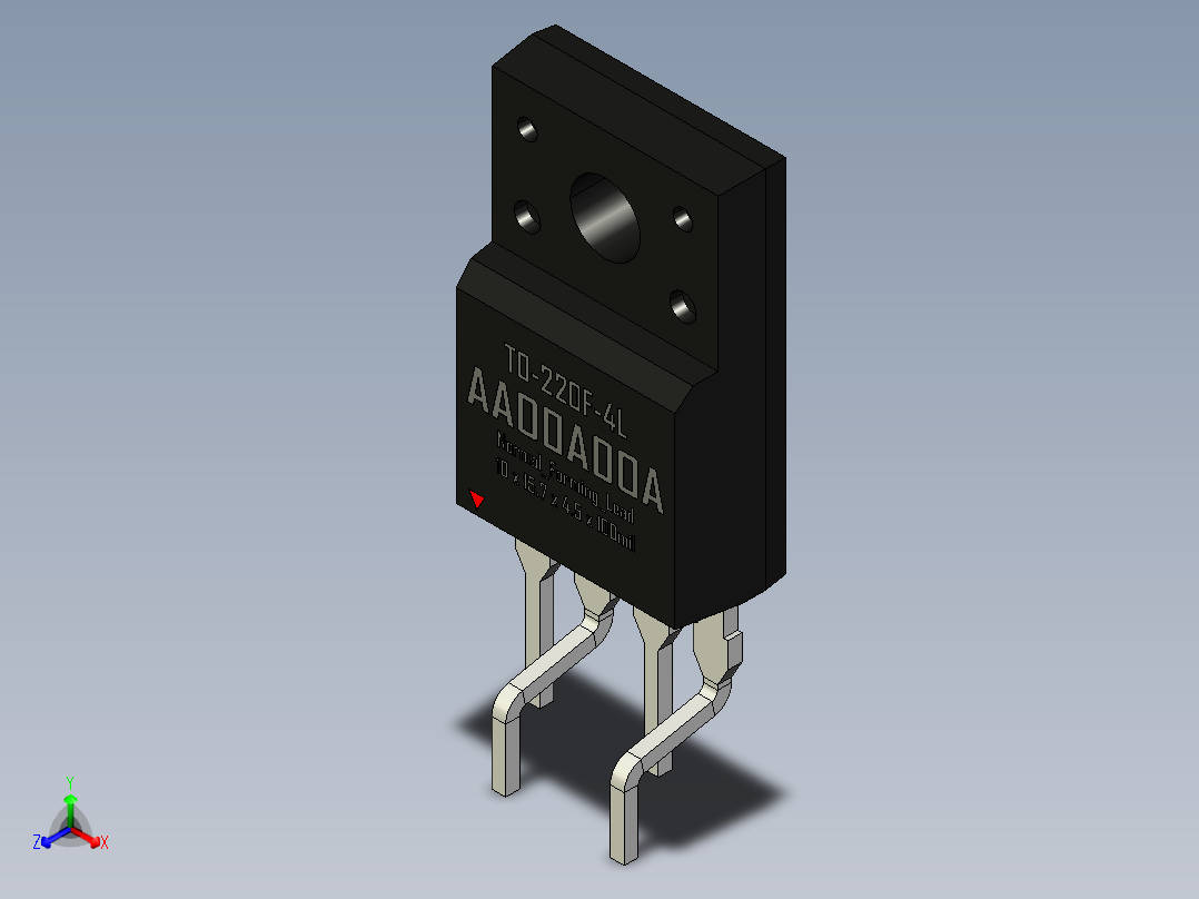 二极管-TO-220F-4L_Normal_Forming_Lead_rev1.0.rar正等轴测图