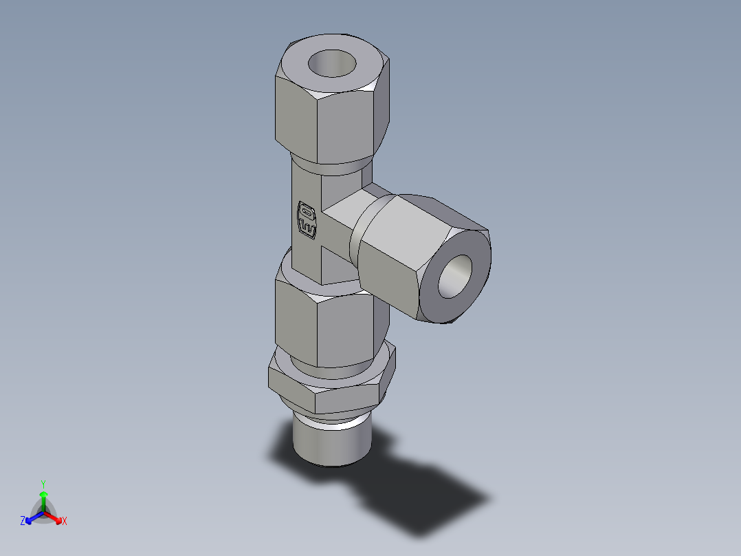 卡套式工业通用硬管接头EO_Assembled_adjustable_standpipe_run_tee_EVL08LR71