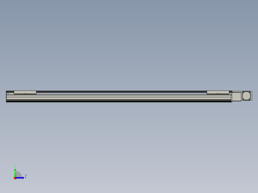直线模组LHB21-L40-S1950-BR设计图纸左视图