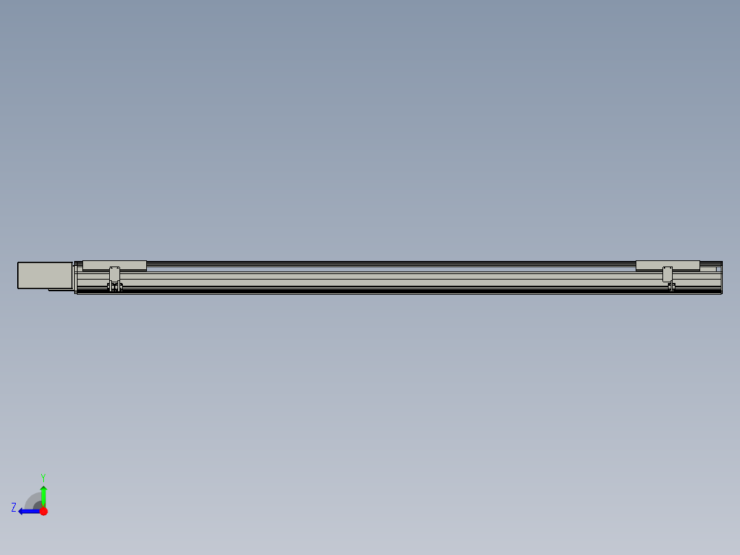 直线模组LHB21-L40-S1950-BR设计图纸右视图