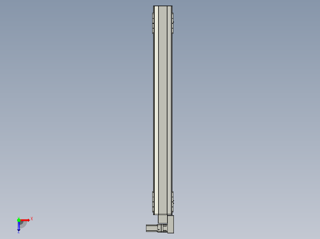 直线模组LHB21-L40-S1950-BR设计图纸俯视图