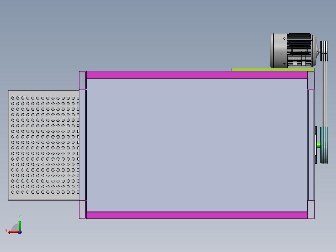 Q383-玉米脱粒机的设计【三维SolidWorks】后视图