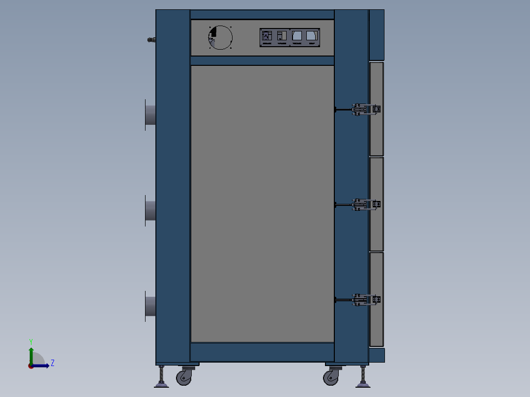 E283 真空烤箱（锂电）左视图