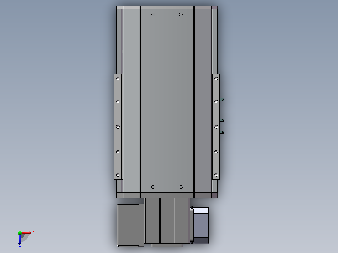 MTB同步带半封闭MTB22M-LD-750W俯视图