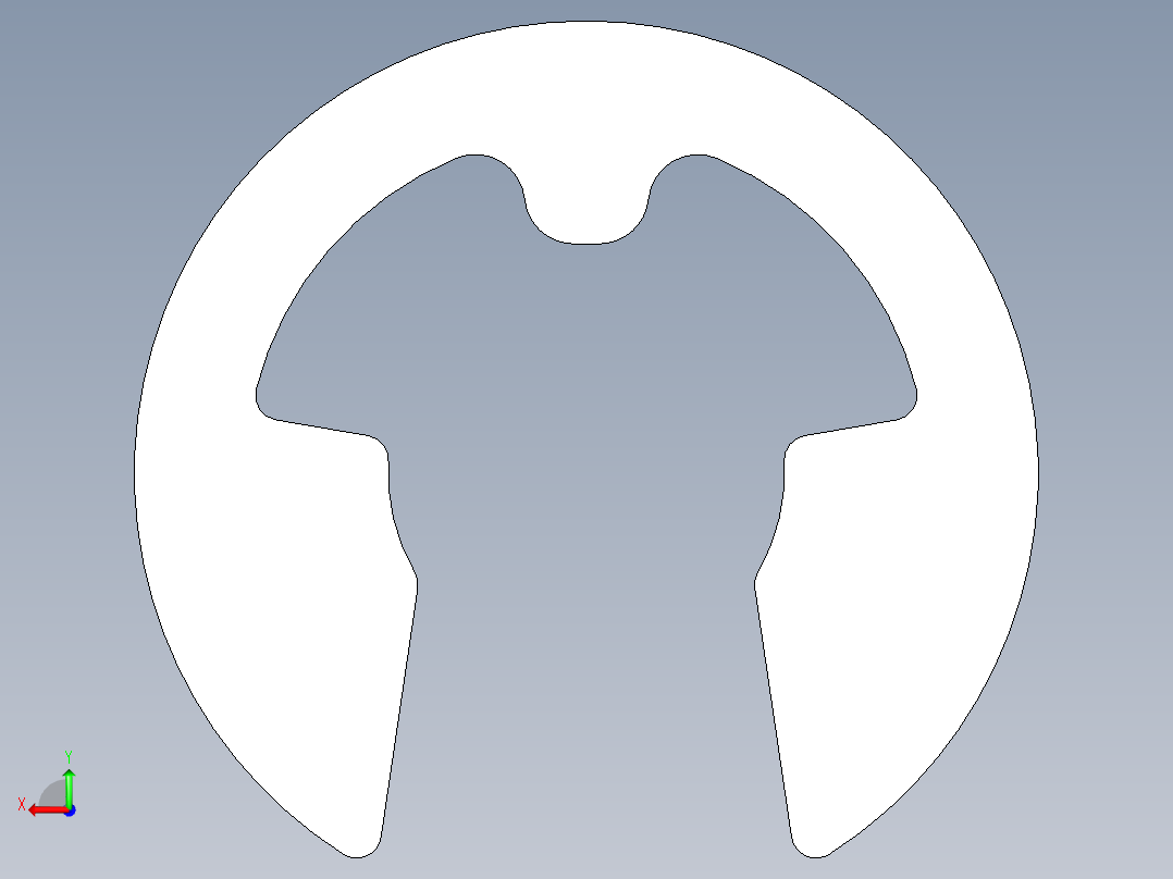 E型扣環10.-3D多系列多零件图纸模型后视图