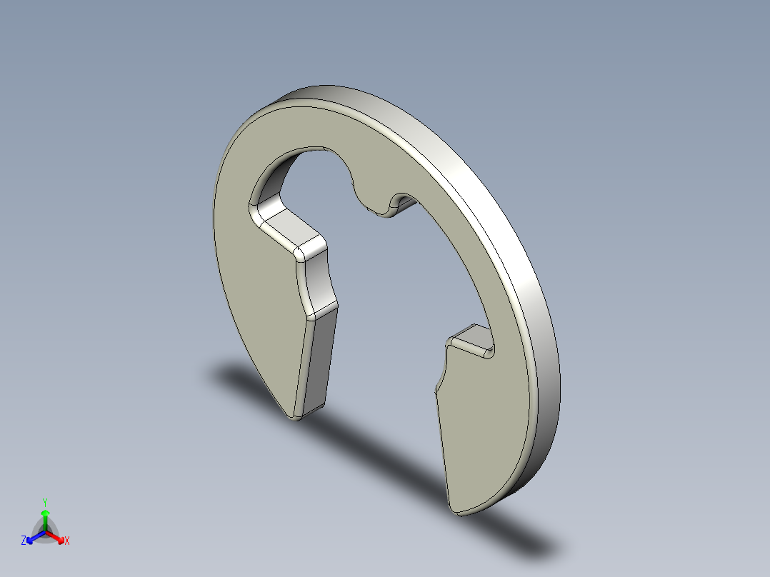 E型扣環10.-3D多系列多零件图纸模型正等轴测图