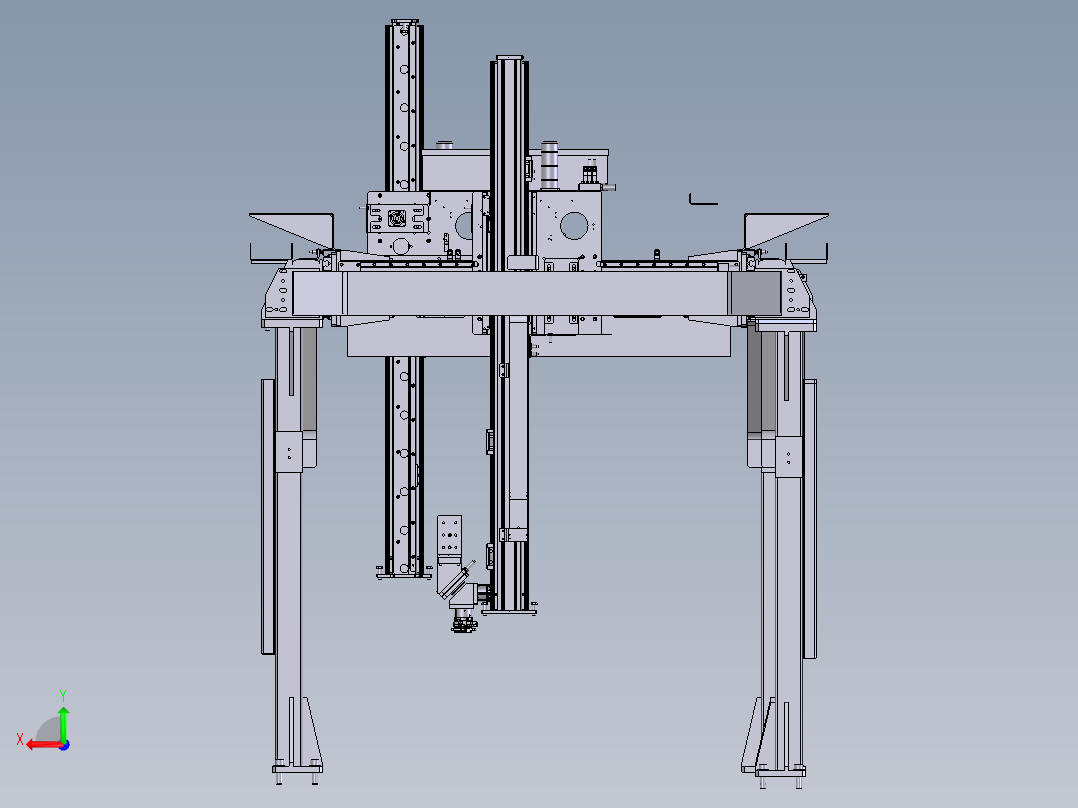 龙门桁架机械手三维模型后视图