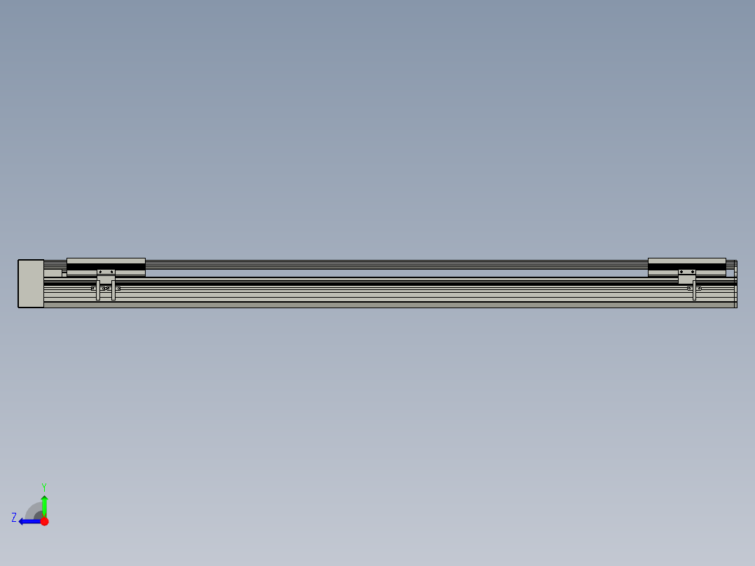 直线模组LHA170-S1100-R设计图纸右视图