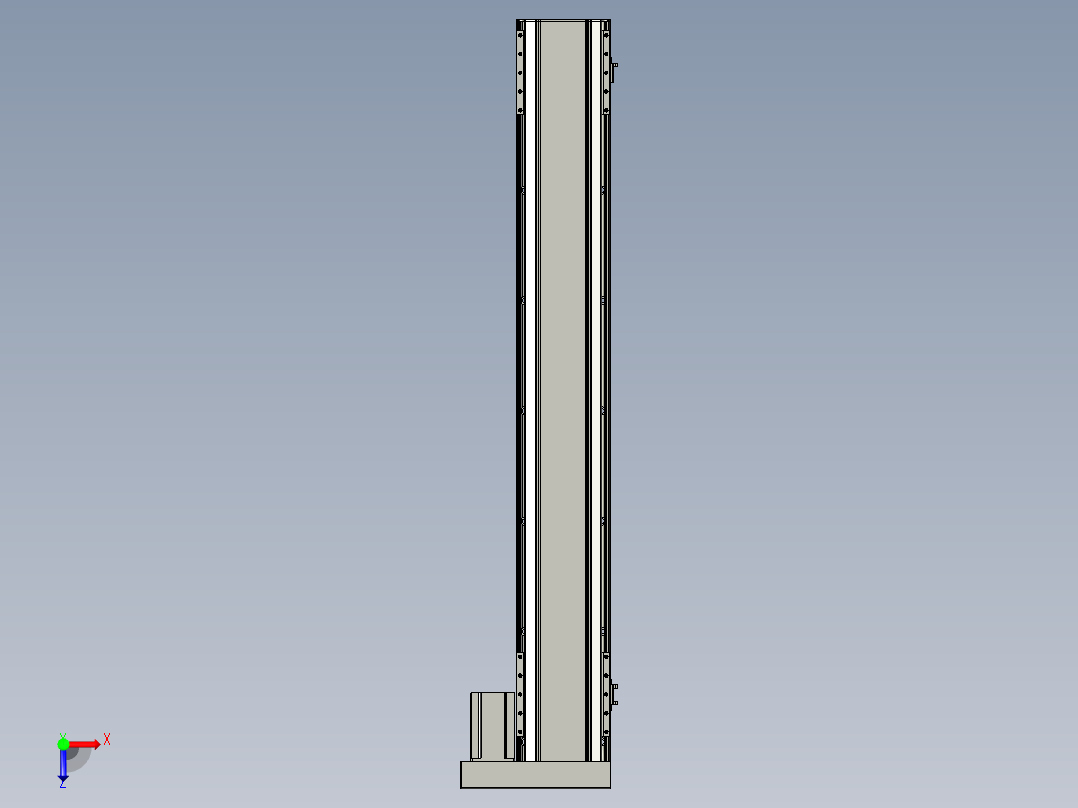直线模组LHA170-S1100-R设计图纸俯视图