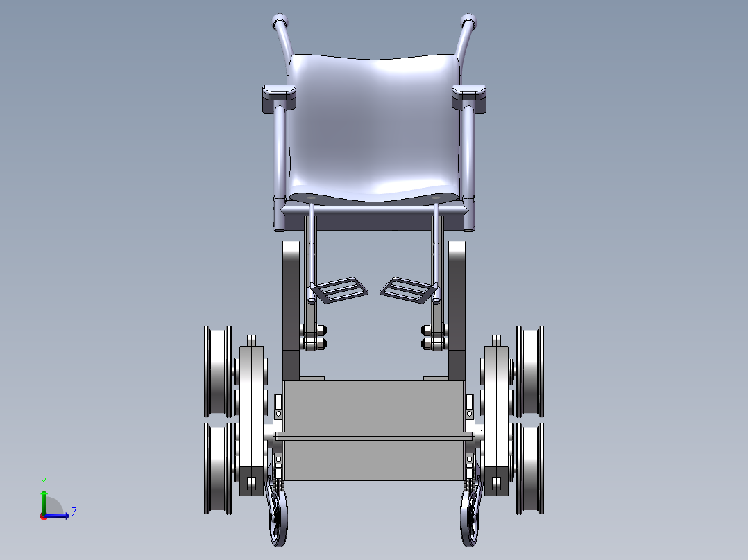 残疾人康复智能助行器sw19可编辑左视图