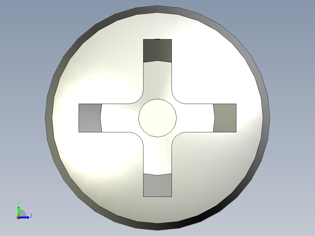 Cross_recessed_head-M4-40-20-4-8-5.6.stp螺钉-左视图