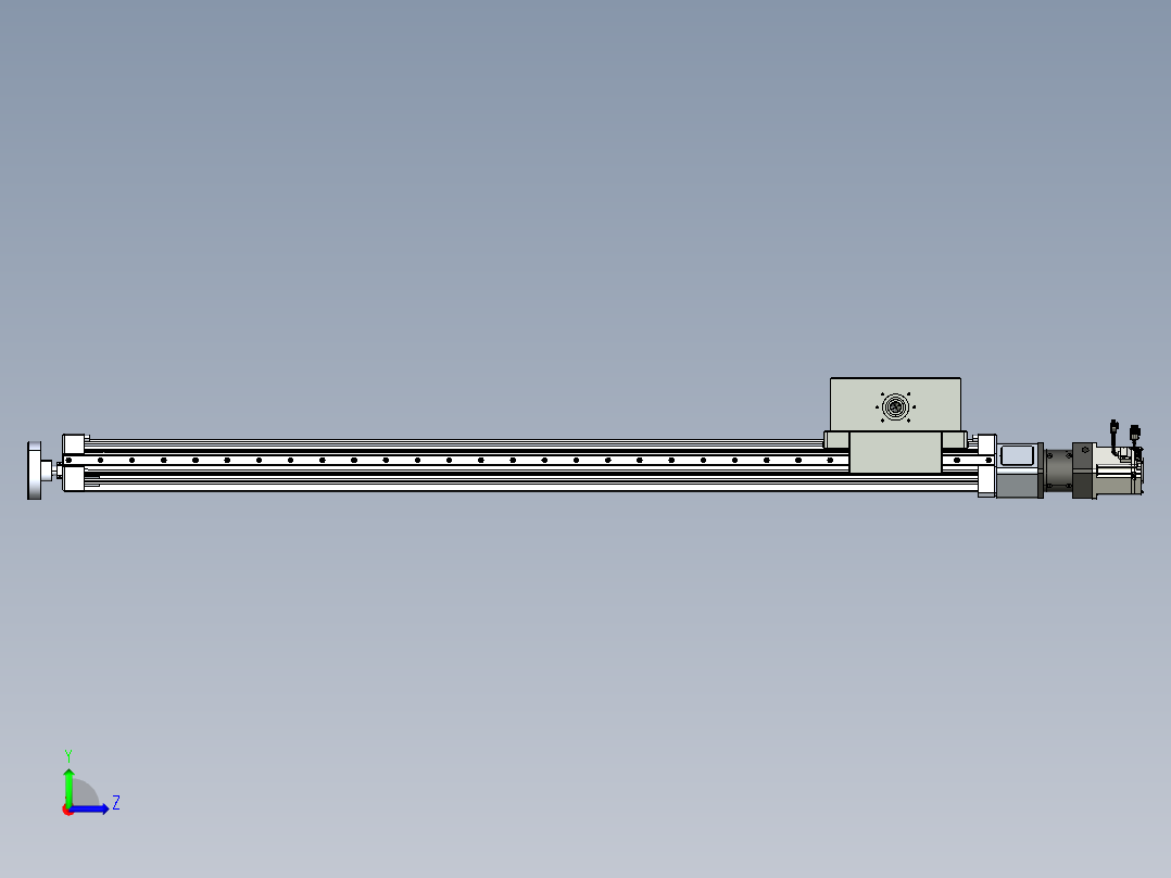 威洛博直线电机模组EB8ZR-L200-S1380-LZP75B5K-ZP755K-MS3左视图
