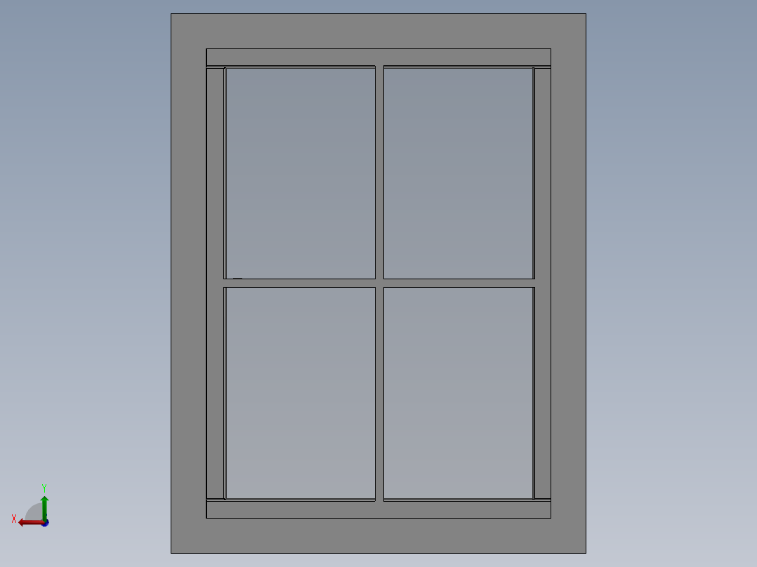 木模块窗后视图