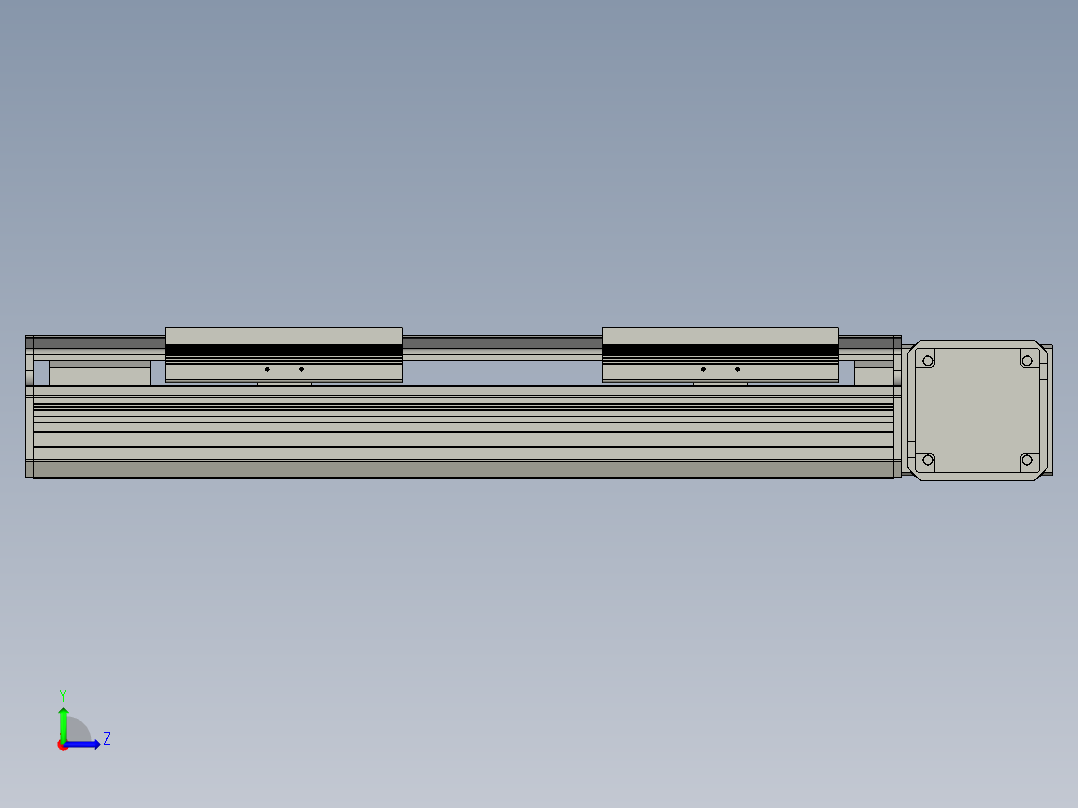 直线模组LHB17-L40-S250-R(B)设计图纸左视图
